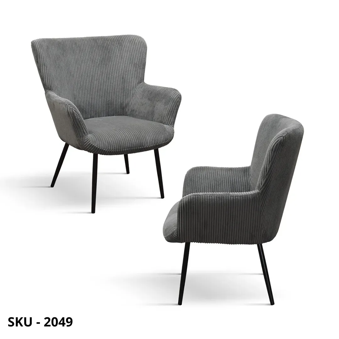 marca-design-shop-stile-moderno-stile-contemporaneo-Poltrona in Tessuto Effetto Velluto con Struttura in Metallo