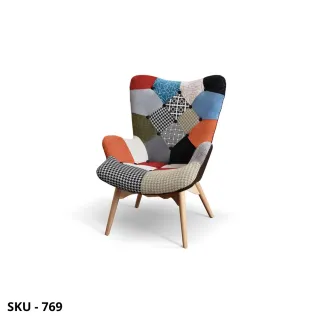 marca-design-shop-stile-moderno-stile-contemporaneo-Poltrona Patchwork in Tessuto Multicolore