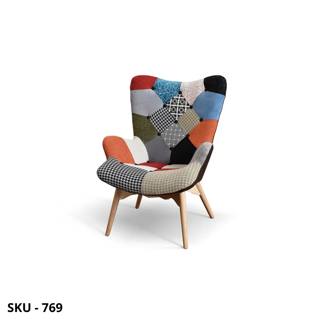 marca-design-shop-stile-moderno-stile-contemporaneo-Poltrona Patchwork in Tessuto Multicolore