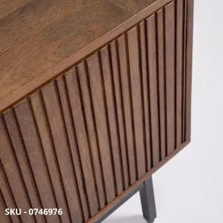 Porta TV Tadita in Legno di Mango con Gambe in Acciaio Verniciato a Polvere, con 2 o 4 Ante – Stile Moderno