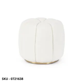 marca-design-shop-stile-moderno-stile-contemporaneo-Pouf Rotondo Karolina con Rivestimento Effetto Lana