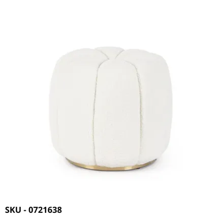 marca-design-shop-stile-moderno-stile-contemporaneo-Pouf Rotondo Karolina con Rivestimento Effetto Lana