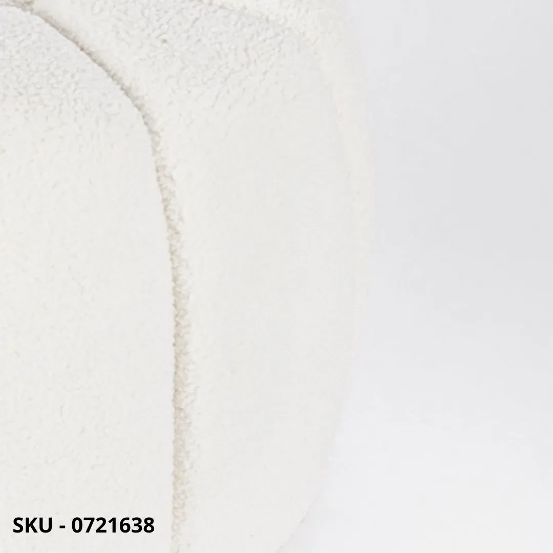 marca-design-shop-stile-moderno-stile-contemporaneo-Pouf Rotondo Karolina con Rivestimento Effetto Lana