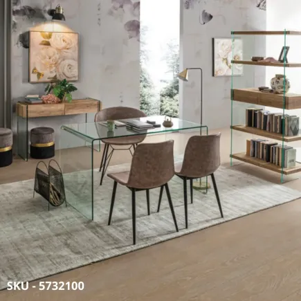 marca-design-shop-stile-moderno-stile-contemporaneo-Scrivania Rettangolare Iride in Vetro Trasparente non temperato