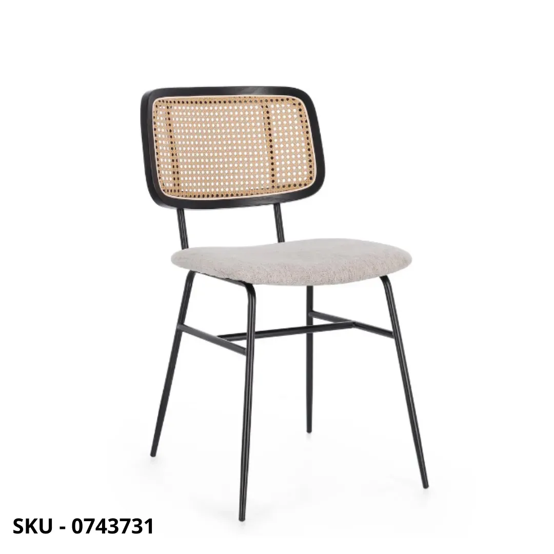 marca-design-shop-stile-moderno-stile-contemporaneo-Set di 2 Sedie Glenna in Acciaio Nero con Schienale in Fibra Sintetica