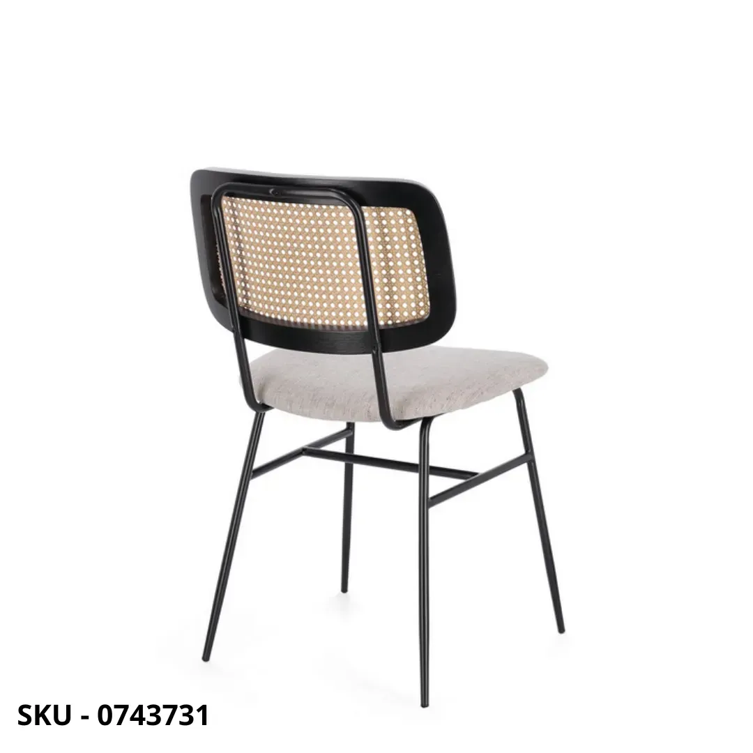 marca-design-shop-stile-moderno-stile-contemporaneo-Set di 2 Sedie Glenna in Acciaio Nero con Schienale in Fibra Sintetica