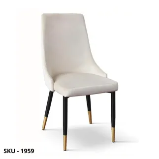 Set di 4 Sedie in Velluto Imbottite, Grigio, Beige e Verde - Stile Moderno - Contemporaneo - Made in Italy