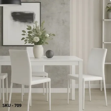 Set di 4 Sedie Imbottite con Rivestimento in Ecopelle, bianco, tortora, nero, grigio chiaro, antracite e struttura in metallo