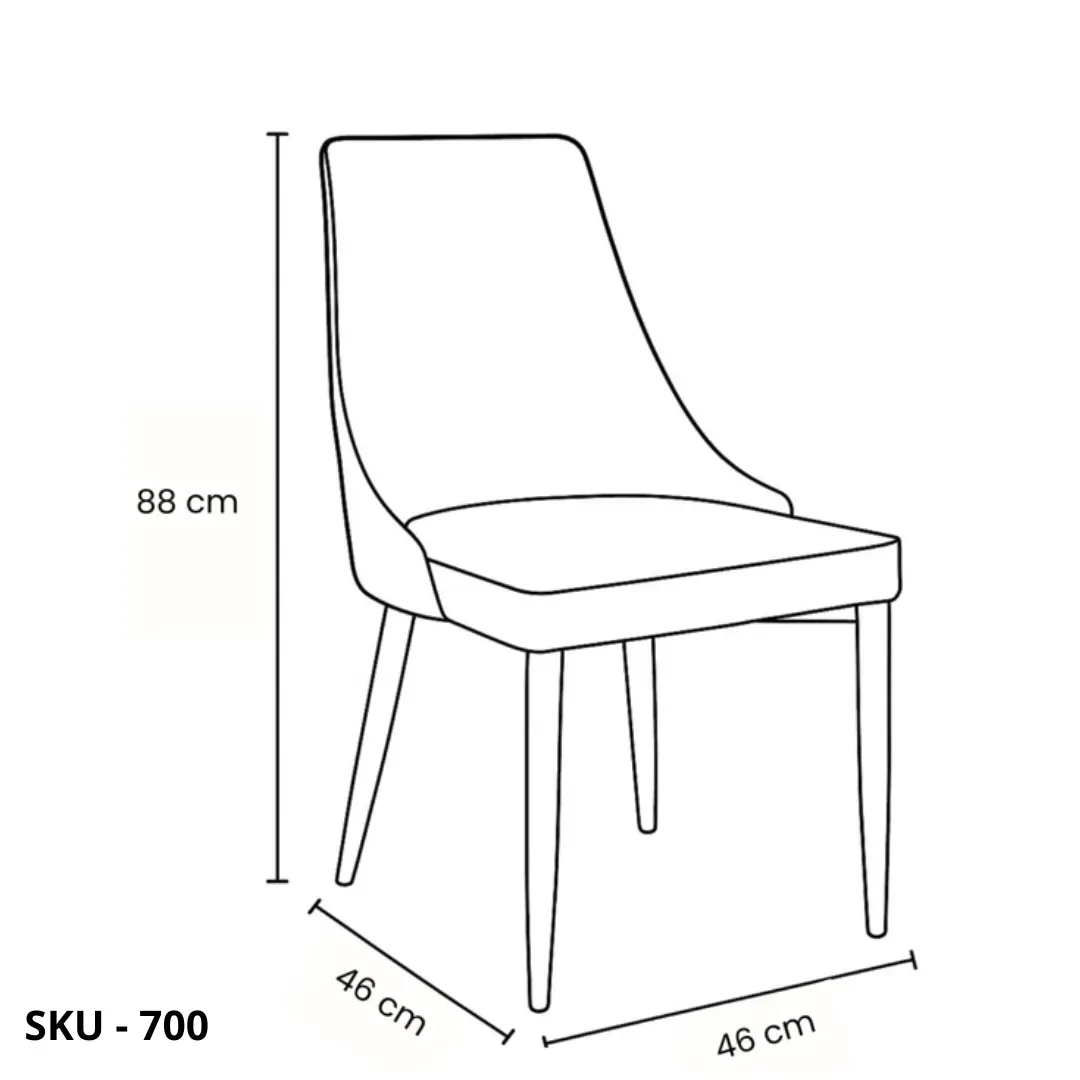 marca-design-shop-stile-moderno-stile-contemporaneo-Set di 4 Sedie con Struttura in Metallo Rivestita in Tessuto