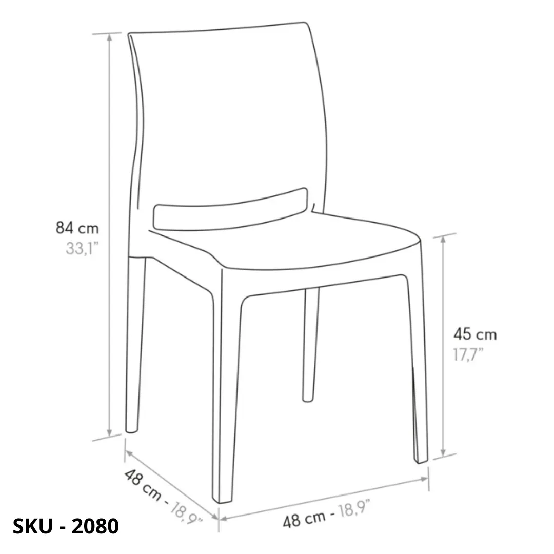 marca-design-shop-stile-moderno-stile-contemporaneo-Set di 4 Sedie in Polipropilene Resistenti ai Raggi UV