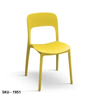 Sedia in plastica, in giallo, bianco, grigio, tortora e nero  - Stile Moderno – Contemporaneo – Made in Italy –  40x40x79H cm