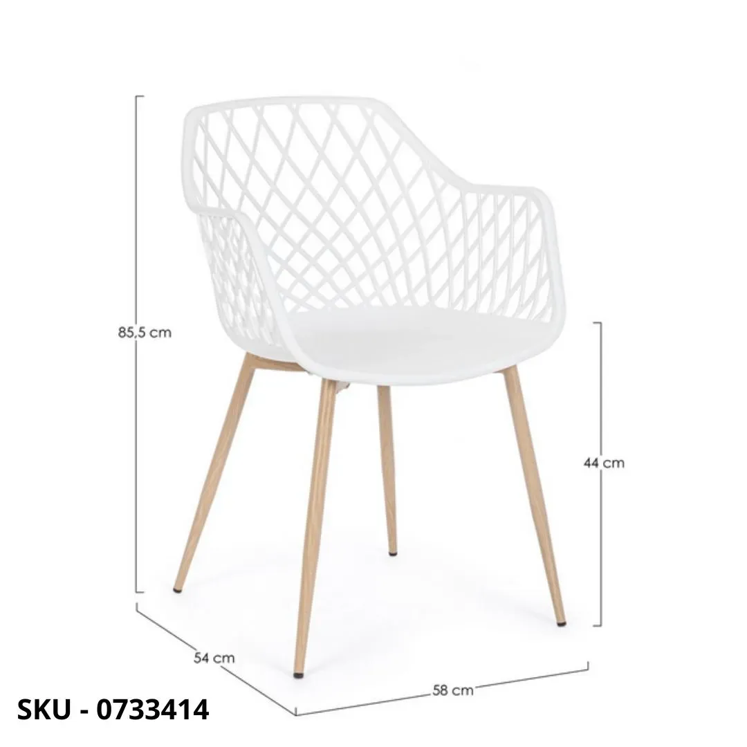 marca-design-shop-stile-moderno-stile-contemporaneo-Set di 4 Sedie Optik in Metallo Verniciato Effetto Legno