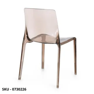 Set di 4 Sedie Adele in Policarbonato, Trasparente, Fumè, Verde e Caffè – Stile Moderno – Contemporaneo