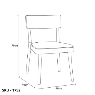 Set di 2 Sedie in Legno con Seduta in Ecopelle, Bianca, Naturale, Nera, Tortora e Verde – Stile Moderno - Contemporaneo