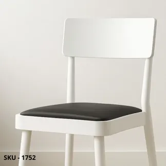 Set di 2 Sedie in Legno con Seduta in Ecopelle, Bianca, Naturale, Nera, Tortora e Verde – Stile Moderno - Contemporaneo