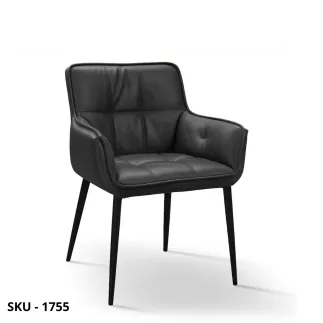 Set di 2 Sedie Imbottite in Ecopelle, Beige e Grigio e struttura in Metallo – Stile Moderno - Contemporaneo