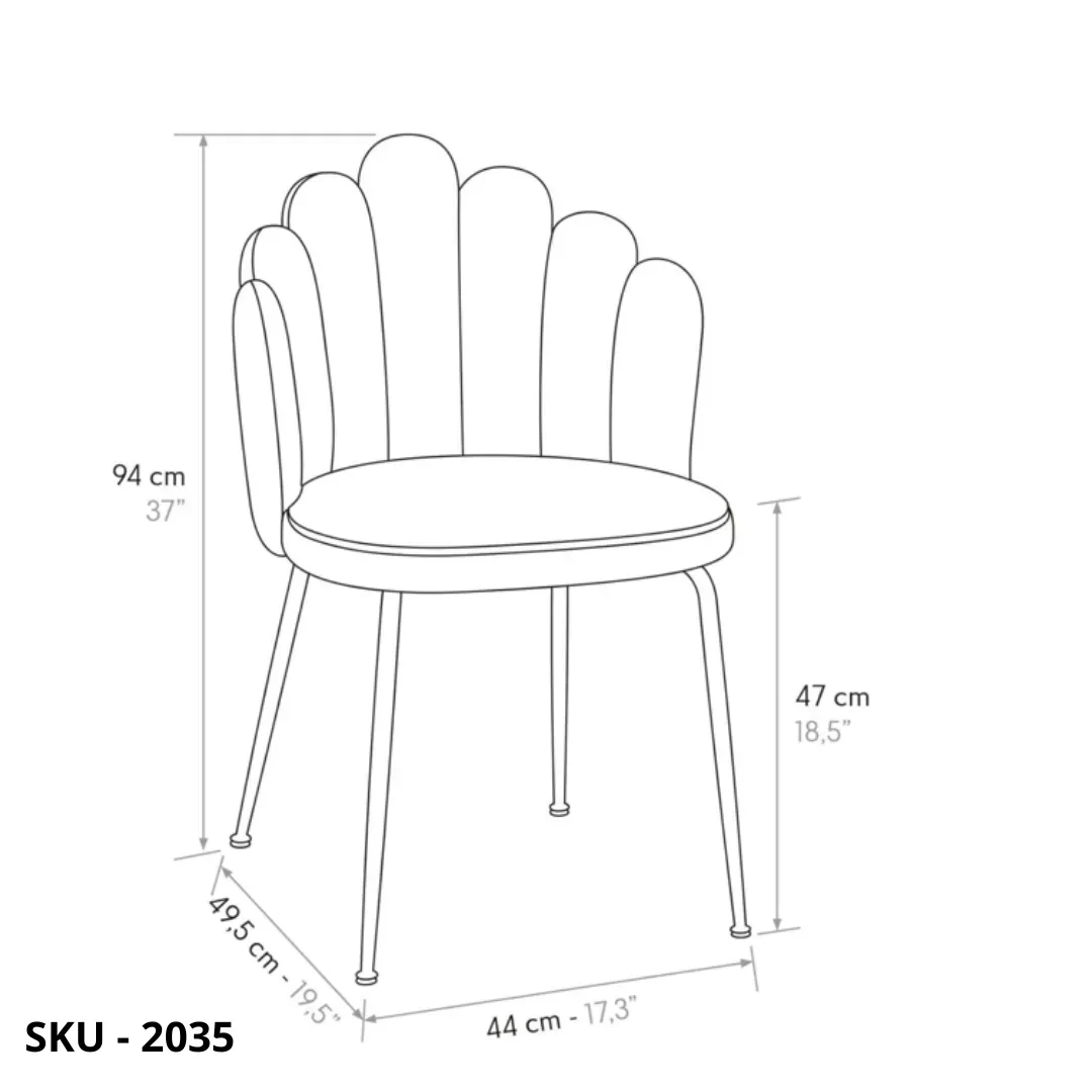 marca-design-shop-stile-moderno-stile-contemporaneo-Set di 4 Sedie Da Pranzo In Velluto Con Gambe In Acciaio Dorato