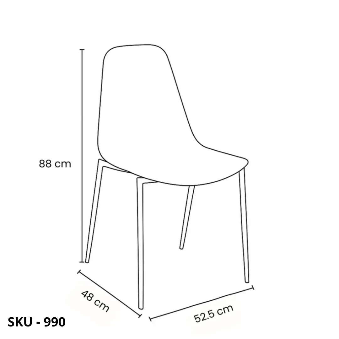marca-design-shop-stile-moderno-stile-contemporaneo-Set di 4 Sedie in Polipropilene con Gambe in Metallo Verniciato