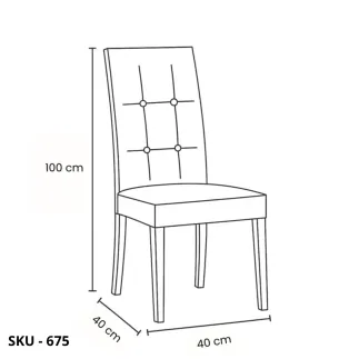 Set di 2 Sedie in Legno di Faggio con Rivestimento in Ecopelle Effetto Capitonné - Stile Moderno - Contemporaneo