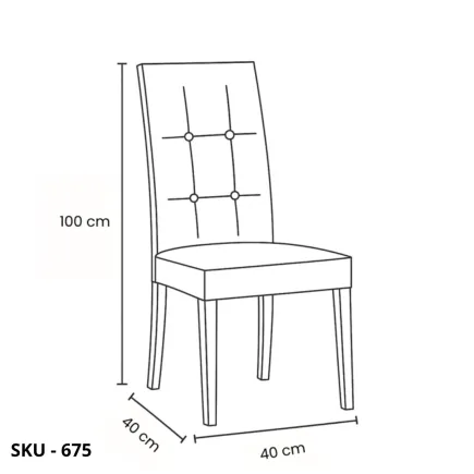 Set di 2 Sedie in Legno di Faggio con Rivestimento in Ecopelle Effetto Capitonné - Stile Moderno - Contemporaneo