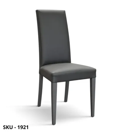 Set di 2 Sedie in Legno di Faggio Imbottite in Ecopelle, Vari colori