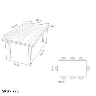 Tavolo fisso in rovere impiallacciato con gambe in ferro – Stile Moderno - Contemporaneo – Made in Italy