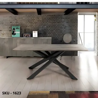 marca-design-shop-stile-moderno-stile-contemporaneo-Tavolo Fisso, piano in Massello Rovere Nodato