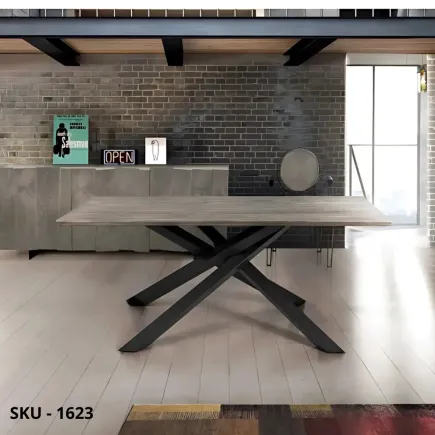 marca-design-shop-stile-moderno-stile-contemporaneo-Tavolo Fisso, piano in Massello Rovere Nodato