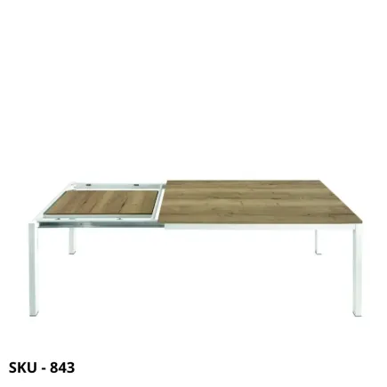 Tavolo Allungabile Nobilitato Rovere con Struttura bianca Shabby chic –  Stile Moderno - Contemporaneo – Made in Italy