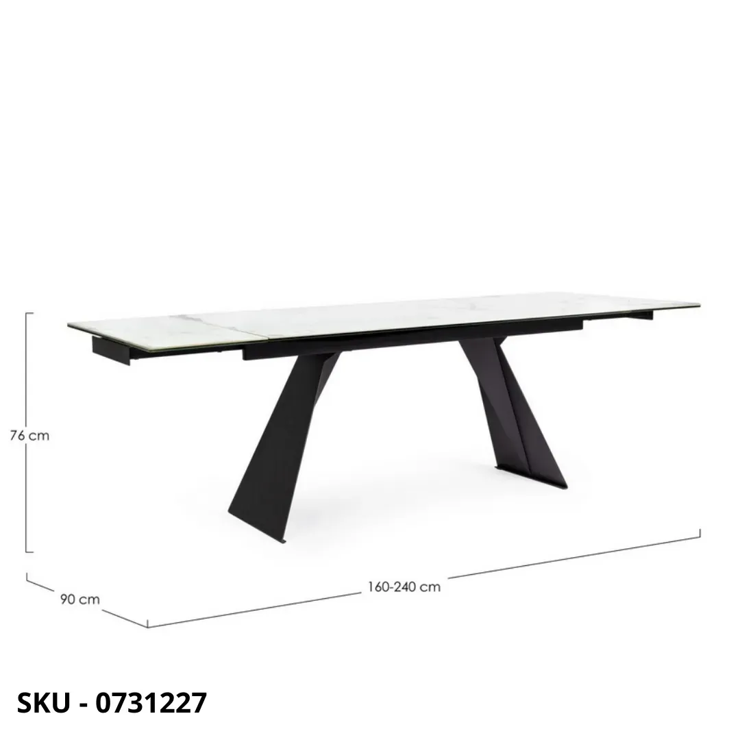 marca-design-shop-stile-moderno-stile-contemporaneo-Tavolo Allungabile Blazar con Piano in Ceramica