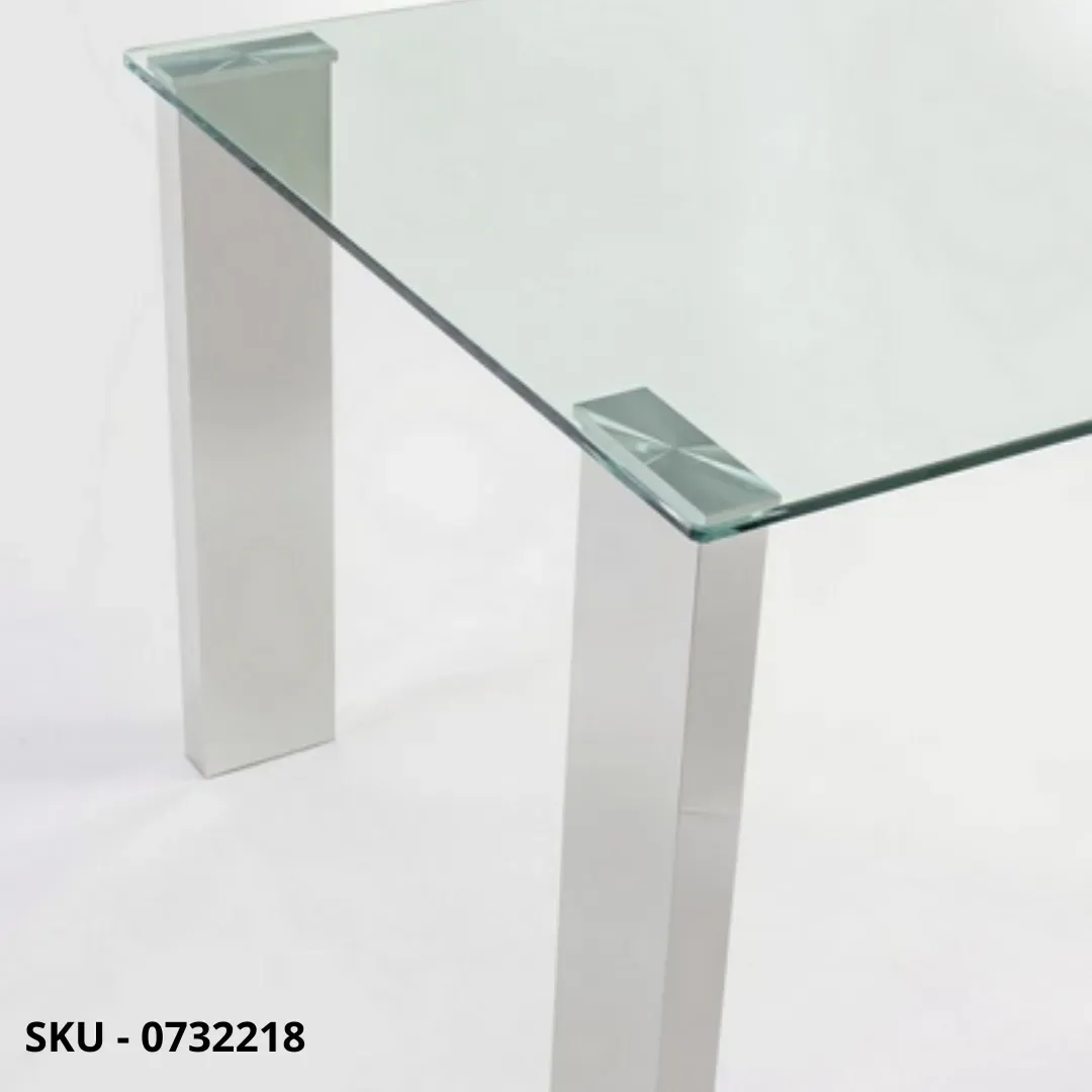 marca-design-shop-stile-moderno-stile-contemporaneo-Tavolo New Arley in MDF con Lamina in Acciaio Lucido