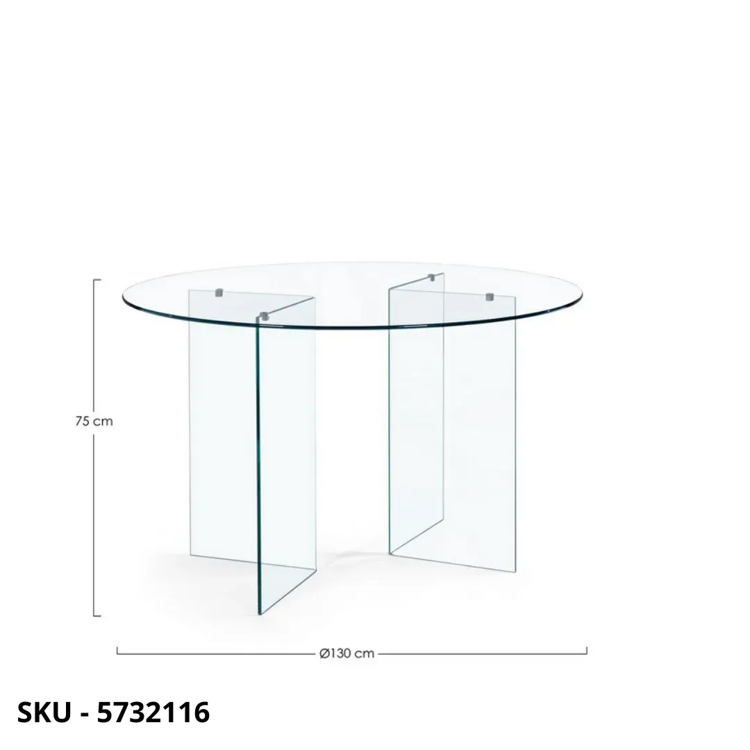 marca-design-shop-stile-moderno-stile-contemporaneo-Tavolo Rotondo Iride con Gambe in Vetro e Piano in Vetro Temperato
