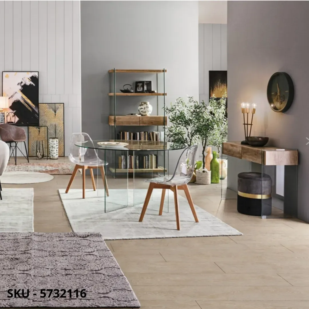 marca-design-shop-stile-moderno-stile-contemporaneo-Tavolo Rotondo Iride con Gambe in Vetro e Piano in Vetro Temperato