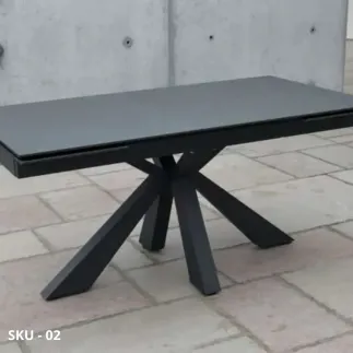 marca-design-shop-stile-moderno-stile-contemporaneo-Tavolo Allungabile con Struttura in Metallo e Piano in Vetroceramica
