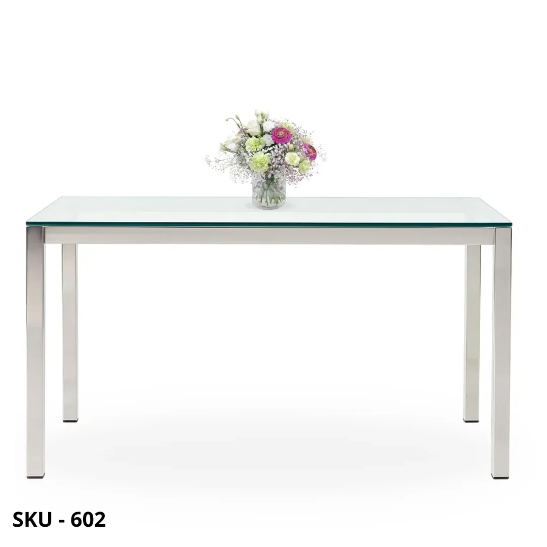 marca-design-shop-stile-moderno-stile-contemporaneo-Tavolo Allungabile con Piano in Vetro e Struttura in Acciaio