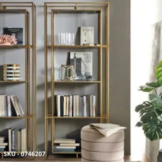 marca-design-shop-stile-moderno-stile-contemporaneo-Libreria Elenor Con Struttura In Acciaio Verniciato