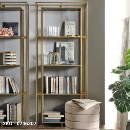 marca-design-shop-stile-moderno-stile-contemporaneo-Libreria Elenor Con Struttura In Acciaio Verniciato