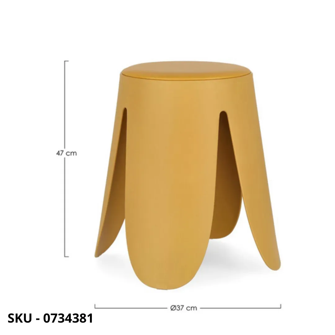 marca-design-shop-stile-moderno-stile-contemporaneo -Set di 4 Sgabelli Pouf Imogen in Polipropilene e seduta in Similpelle