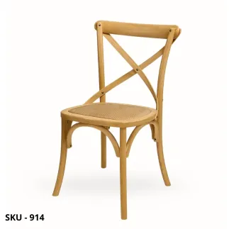 Set di 2 Sedie Naturali in Legno nero, bianco o naturale con Sedile in Rattan – Stile Rustico – Contemporaneo – Made in Italy