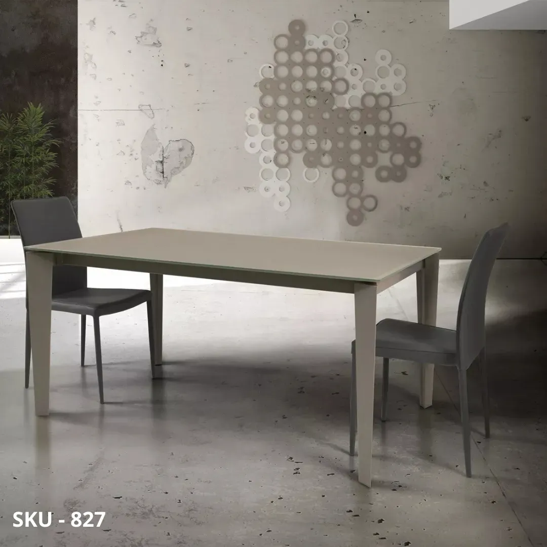 marca-design-shop-stile-moderno-stile-contemporaneo-Tavolo Allungabile in Vetro Tortora