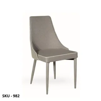 Set di 4 Sedie con Struttura in Metallo Rivestita - Colori Bianco, Tortora, Nero, Grigio – Made in Italy