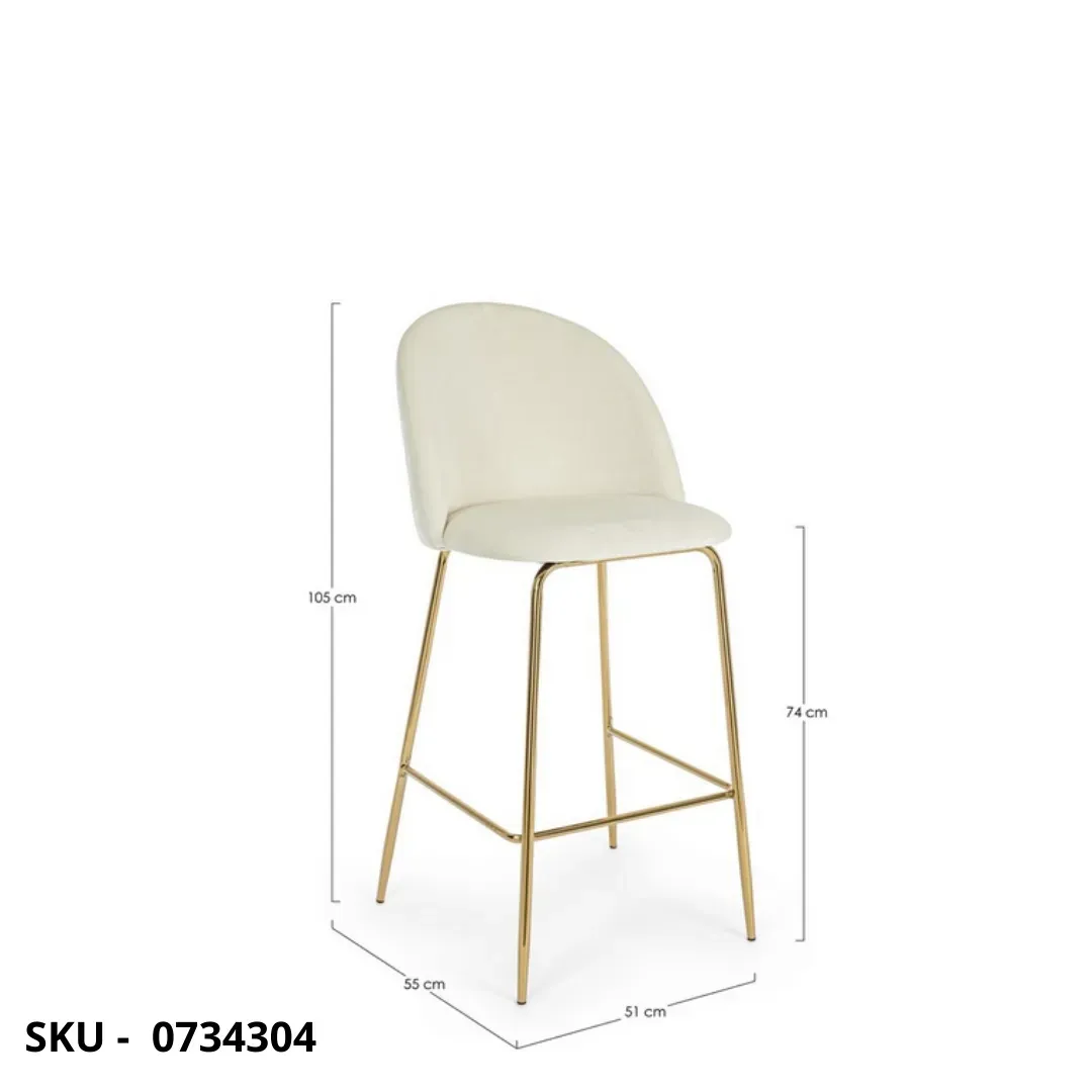 marca-design-shop-stile-moderno-stile-contemporaneo-Set di 2 Sgabelli Fissi Carry con Gambe Dorate in Acciaio