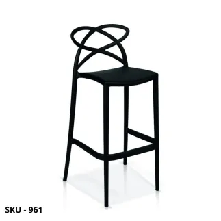 marca-design-shop-stile-moderno-stile-contemporaneo-Set di 4 Sgabelli Impilabili in Polipropilene con Schienale di Design