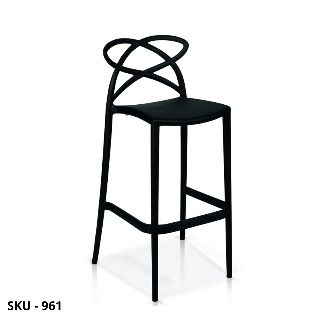 marca-design-shop-stile-moderno-stile-contemporaneo-Set di 4 Sgabelli Impilabili in Polipropilene con Schienale di Design