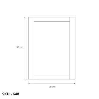 Specchio con Cornice in Vetro Cromato, Posizionabile Verticalmente o Orizzontalmente -  Stile Moderno