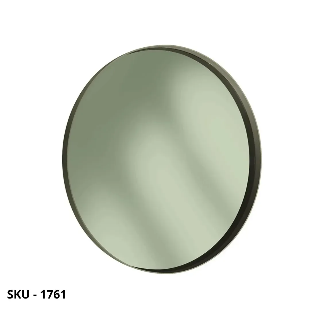 marca-design-shop-stile-moderno-stile-contemporaneo-Specchio da Parete Rotondo con Cornice in Metallo Fumé