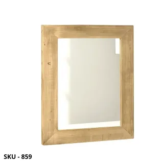 Specchio da Parete Rettangolare con Cornice in Legno Rovere – Stile Moderno – Contemporaneo – Made in Italy