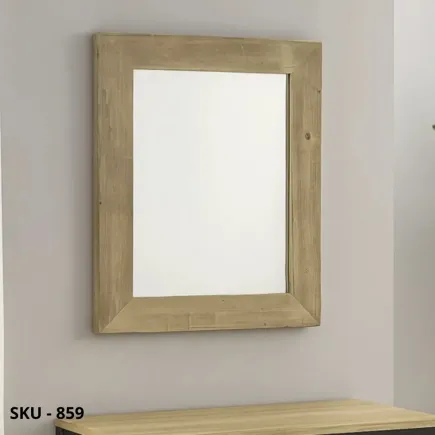 marca-design-shop-stile-moderno-stile-contemporaneo-Specchio da Parete Rettangolare con Cornice in Legno Rovere