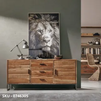 marca-design-shop-stile-moderno-stile-contemporaneo-Credenza Elmer in Legno d'Acacia con Piedini in Acciaio