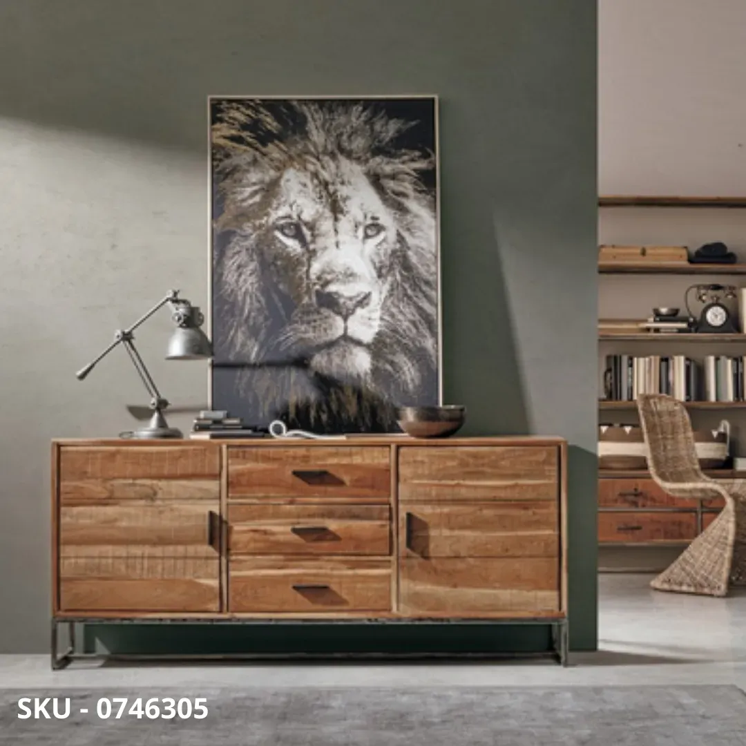 marca-design-shop-stile-moderno-stile-contemporaneo-Credenza Elmer in Legno d'Acacia con Piedini in Acciaio
